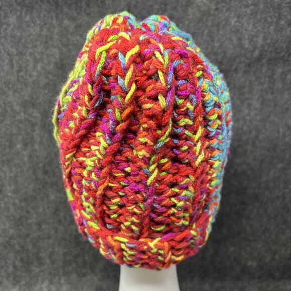 NEW Handmade Crochet Beanie Multi-Color Winter Hat by Elevate Crochet Adult OSFM - Picture 4 of 9